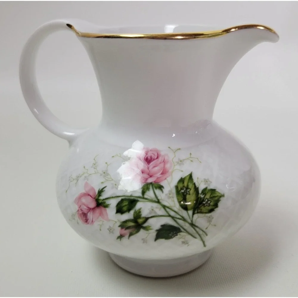 Vintage Seltmann Weiden Annabell Porcelain Creamer Pink‎ Roses 3 5/8